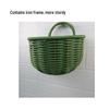 Pastoral Handmade Woven Plastic Wall Basket for Storage and Decoration