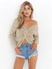 Women's 2018 Autumn Winter Knitwear: Round Neck Backless Cross Sweater for Office Commuting