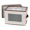Wine Glass Storage Box with Reinforced Handle Fully Removable Lid Foldable Large Capacity
