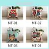Premium Linen And Cotton Owl Print Square Pillowcases For Sofa And Car Back Cushion
