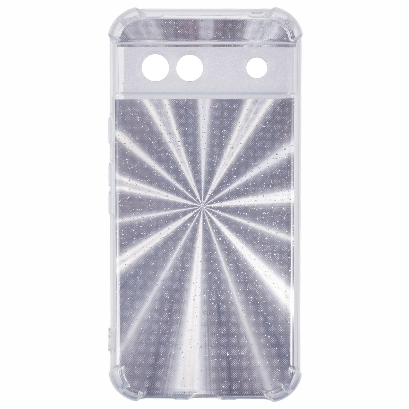 

Чехол для Google Pixel 8a Усиленные углы ТПУ Чехол для телефона с картонкой Aurora Silver