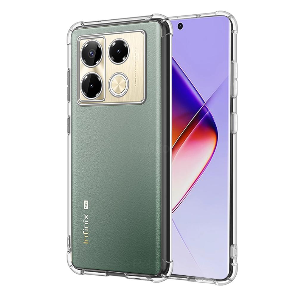 

У чохлі Finix Note40 4G Прозорі подушки безпеки Захист від падіння Накладка для Infinix Note 40 Pro Plus Pro+ 5G 2024 TPU Soft Shell Note 40 Pro Plus 5G прозорий