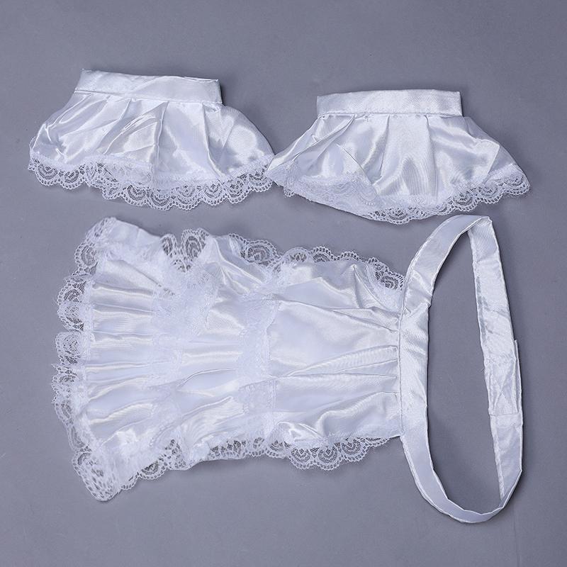 Women Men Detachable Ruffled Lace Jabot Vintage Victorian Fake Collar Exotic Cosplay False Neck Choker Clubwear Steampunk Collar