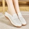 New Beef Tendon Soft-soled Mother Shoes In Summer, Casual Hollow Single Shoes, Breathable Medium Hole Shoes