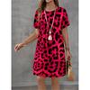 New Fashion Cute Kawaii Dresses Women Graffiti Print  Short Sleeve Loose Casual Mini Dress Plus Size Summer Clothing 8XL