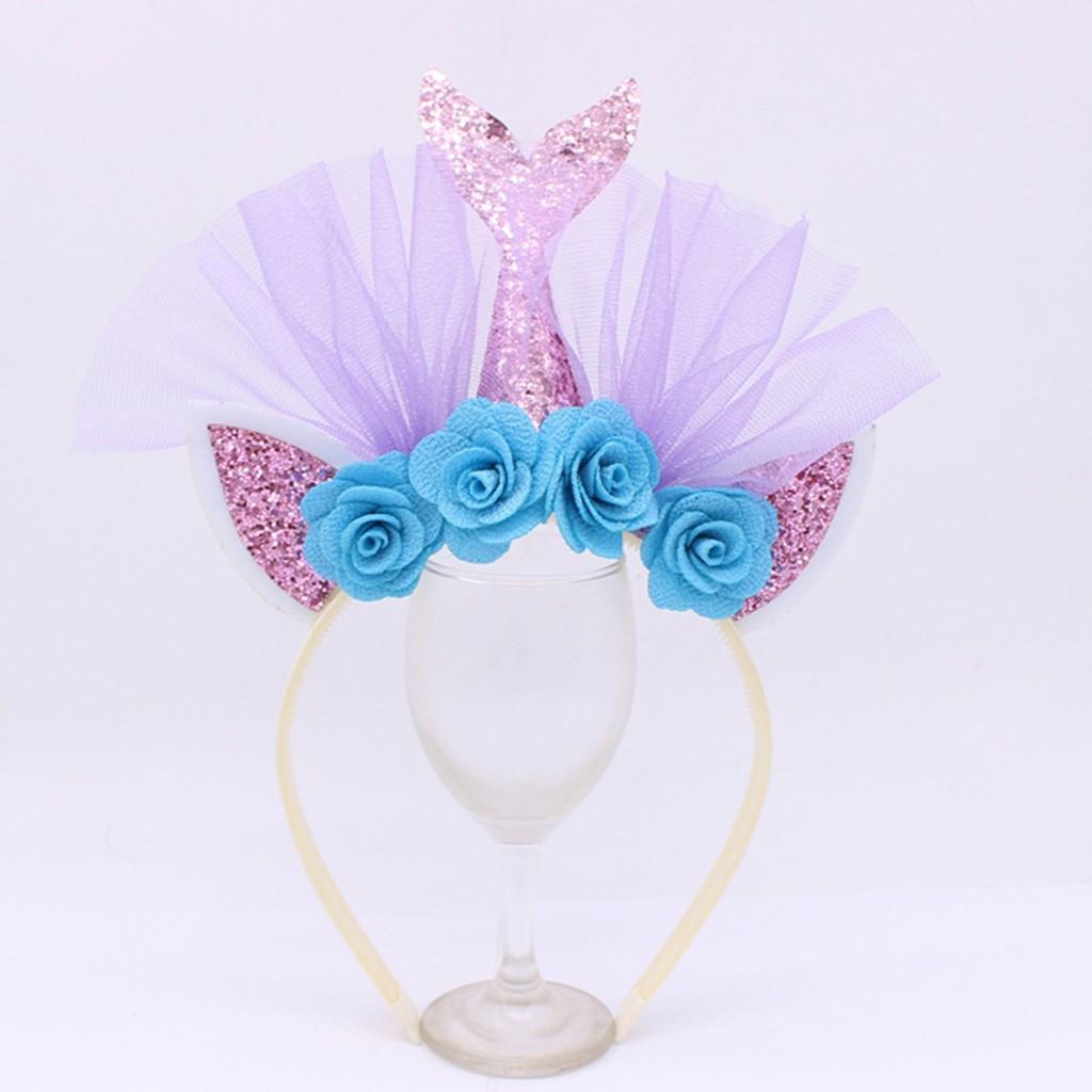 Kid Girls Baby Cosplay  Flowers Headband Headclip Accessories