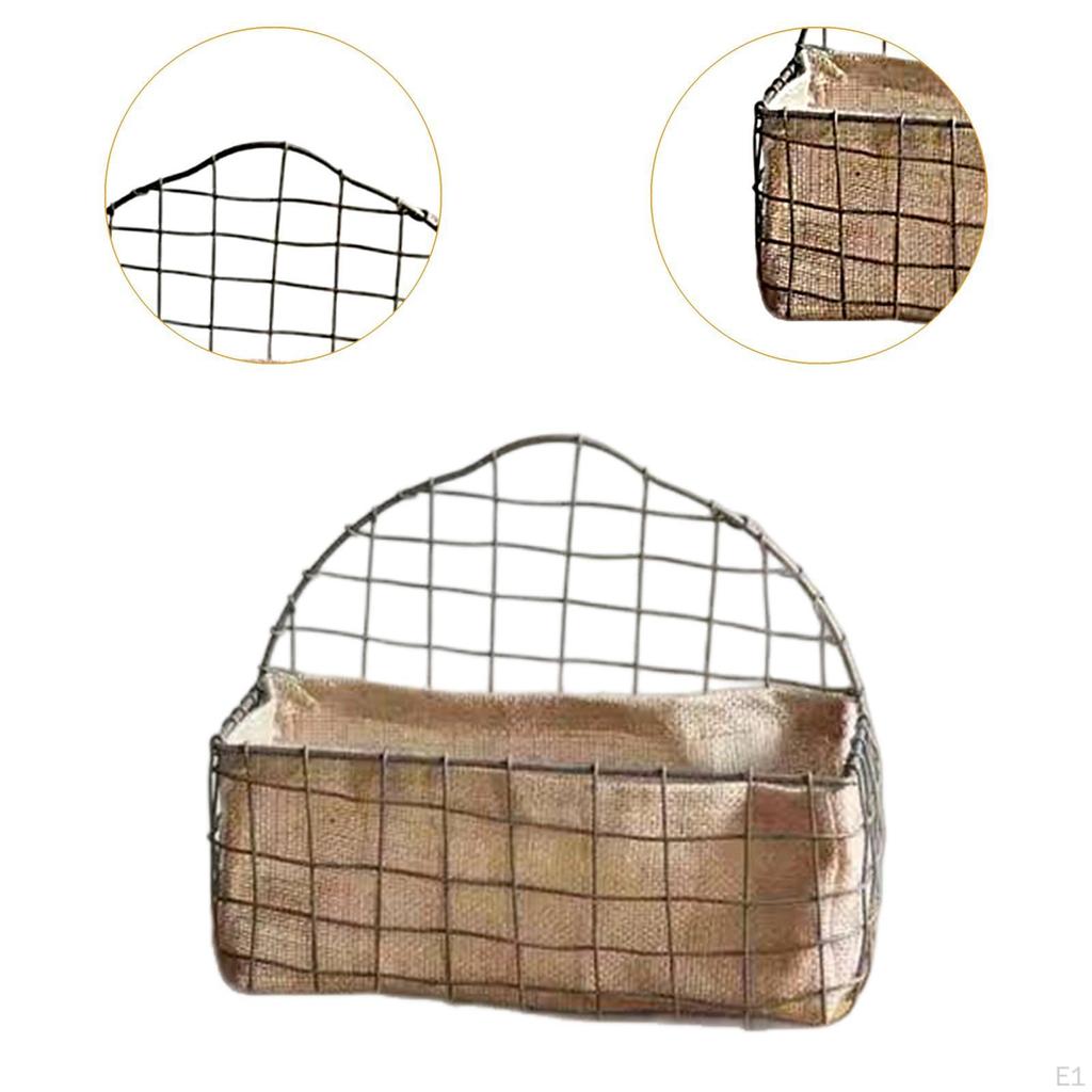 Iron Wire Hanging Basket Versatile Flower Home Storage for Wall Wedding Indoor