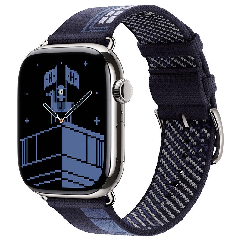 Nylon Woven Strap For Apple Watch Ultra 3 Band 49mm 46mm 45mm 44mm 38mm 40mm 41mm Faubourg Party Bracelet For iWatch Series11 10 9 8 7 6 5 SE3
