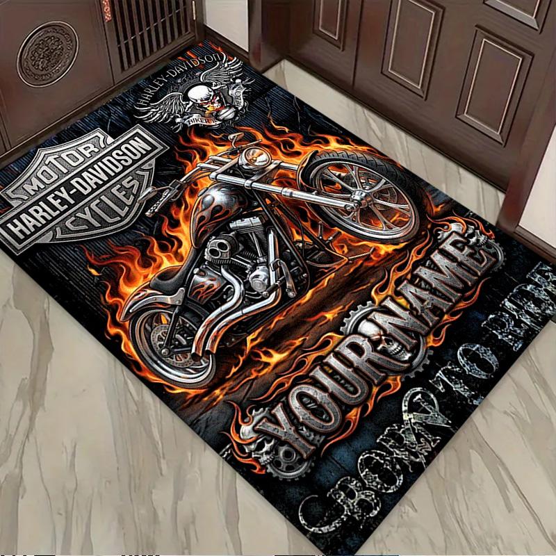 Name Custom Motor cycles Carpet Rug for Living Room Bedroom Home Sofa Decoration,Kids play Non-slip Floor Mat