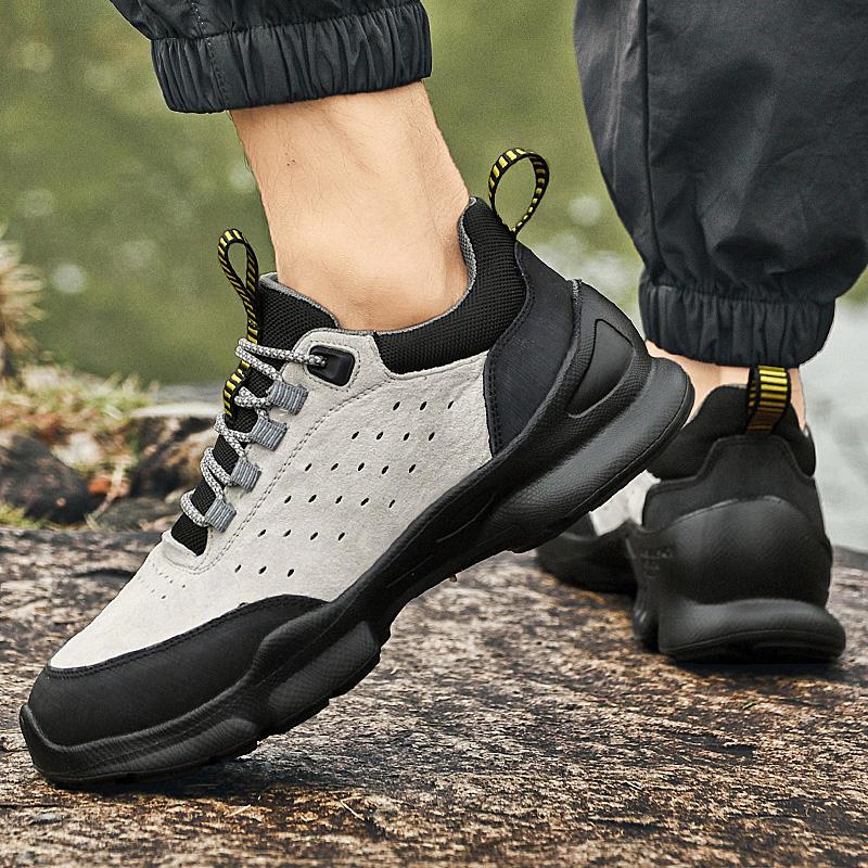 Fashion 2025 New Fashion Men Flats Walking Shoes Men's Premium Leather Sneakers Comfortable Gym Shoes Non-Slip Jogging Training Shoes