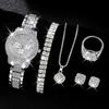 Ladies Cornucopia Diamond Watch Set Bracelet Accessories Fashion Quartz European Beautiful Women Watch Set