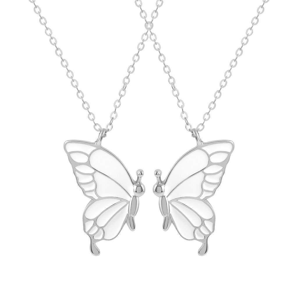 

Модный корейский кулон-бабочка, винтажная подвеска-цепочка, ожерелья, женские свадебные украшения, аксессуары серебряный