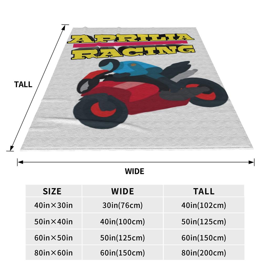 Flannel Throw Blanket Aprilias Italy Racing Logo Warm Plush Blankets Soft Bedding for Bed Living Room Home Travel Couch