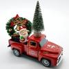 Christmas Metal Truck Decors with Christmas Wreath/Tree Table Decorations Christmas Farm Pickup Truck Decorations