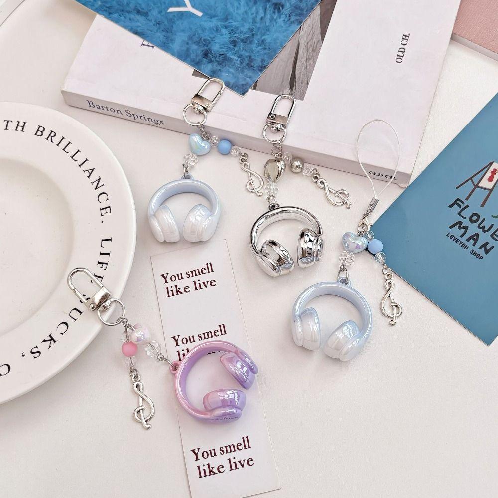 Anti-loss Earphone Leash Keychain Music Style Mobile Phone Lanyard  Women Girls