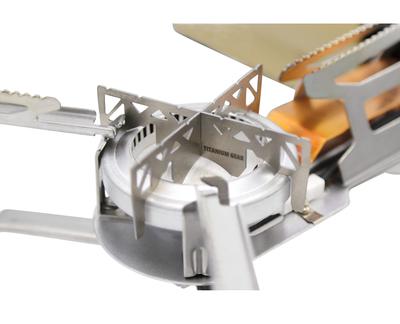 N-prjojec Titanium Trivet for Snow Peak HOME & CAMP GS-600 Burner, TITANIUM GEAR [Made In Japan] (Burner Sold Separately)