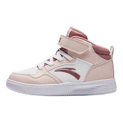 Kids Synthetic Leather Outdoor Series Fleece Lightweight Shock Absorbing Warm High-Top Kids Skate Shoes Kids Skate Shoes White Pink A22449959-1