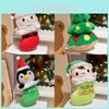 Delightful Christmas Tree Santa Penguin Elf Plush Ornament Toy 25cm For Seasonal Celebrations