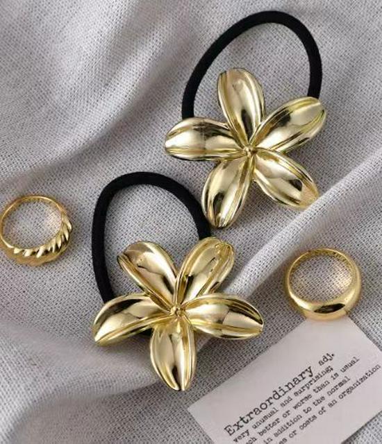 European-American Minimalist Elastic Alloy Hair Tie - Versatile Retro Style