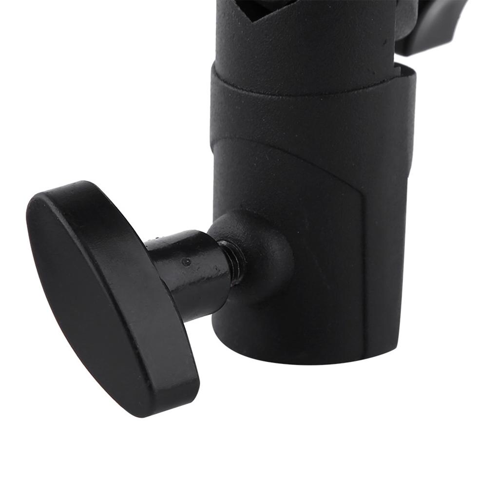 Black Double Hot Shoe Flash Umbrella Holder Light Stand Bracket For Photo Video Photography