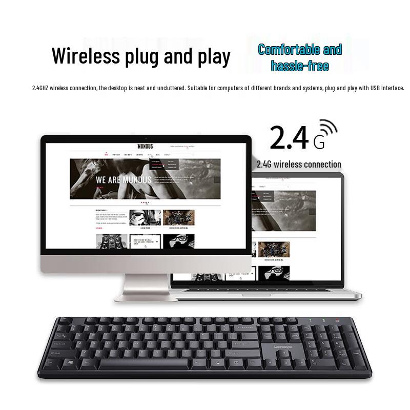 Lenovo MK23 Wireless Keyboard and Mouse Combo