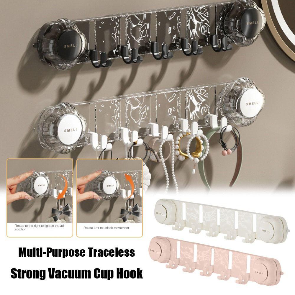 

Towel Rack Vacuum Cup Hook Strong Bathroom Hook Fashion Robe Coat Hangers прозорий