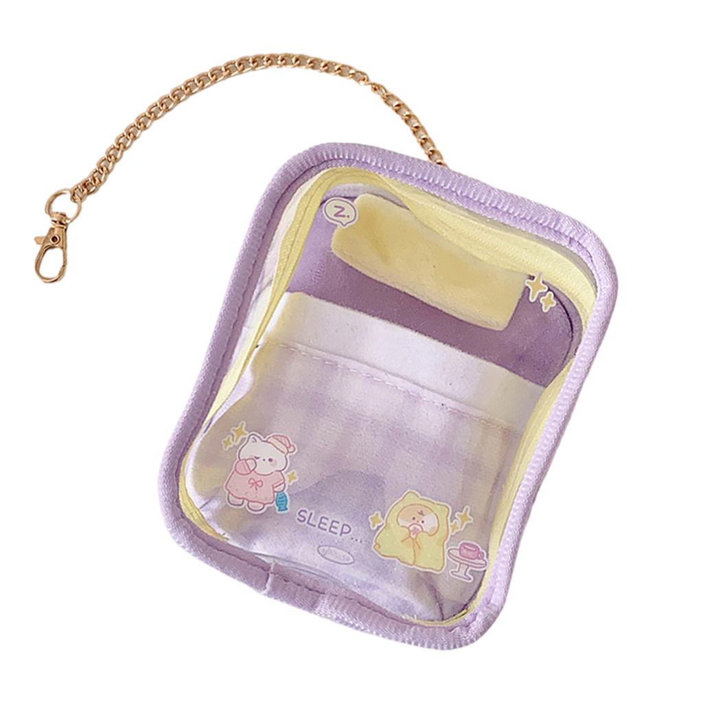 Clear Doll Storage Bag For Collectible Toy With Multiple Compartments and Sturdy Plastic Materials