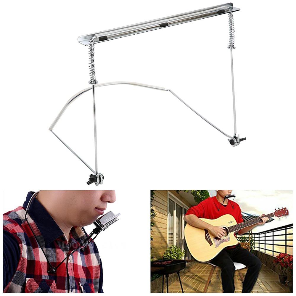 24-Hole Harmonica Neck Stand Metal Wind Instrument Accessories Harmonica Playing