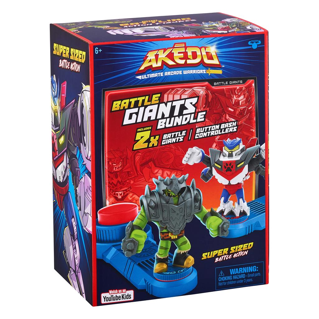 Akedo Ultimate Arcade Warriors Battle Giants Mini Battle Action Figure Ready to Fight Split Strike Atlon v Tonk