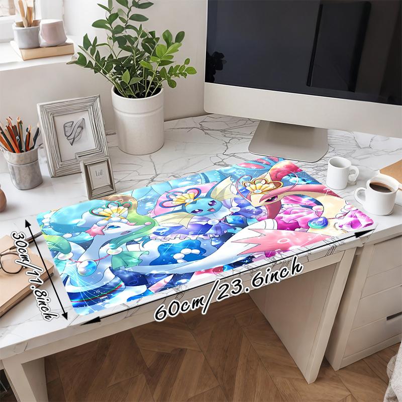 1Pc Fantasy Pokmon Artwork Gaming Mouse Pad Keyboard Desk Mat Non-slip Rubber Lock Edge Waterproof Computer Mousepad for Office Home Decor Y1119