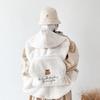 Ins Little Bear Embroidered Stroller Windproof Blanket - Portable, Warm Baby Cover for Autumn and Winter
