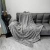 Modern Minimalist Solid Polyester Winter Blanket – Premium Quality Deep Grey Throw for Cozy Comfort