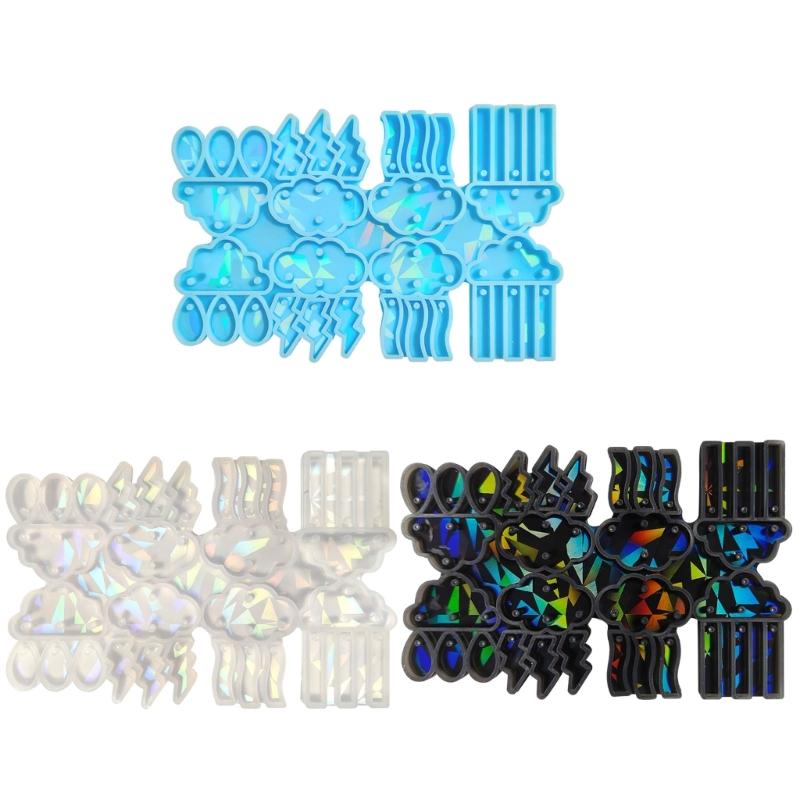 Portable Silicone Mold DIY Earrings Casting Molds Cloud Lightnings Shapes Jewelry Making Moulds for DIY Enthusiasts