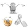 Cute Tea Infuser, Stainless Steel Loose Tea Leaf   Infuser Filter Diffuser Herbal Spice Robot Shape Tea Brewing Accessories
