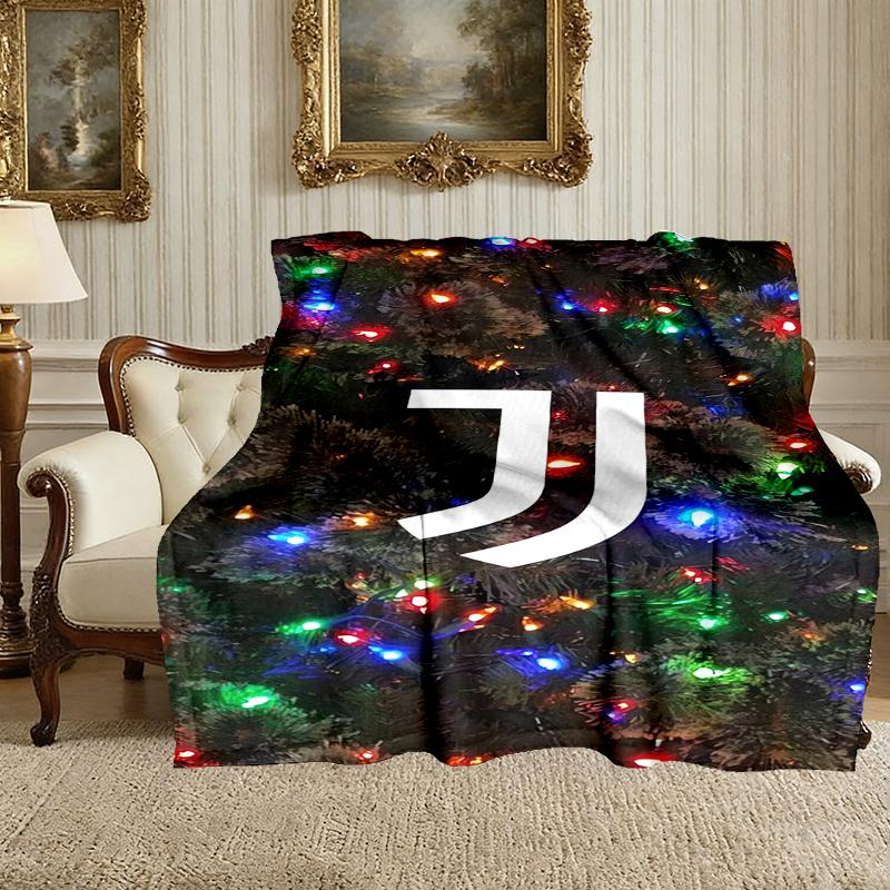 Couverture à motif du Football Club Juventus, Couverture douillette pour un confort toutes saisons sur les canapés, lits, au bureau, en voiture, en camping et en voyage