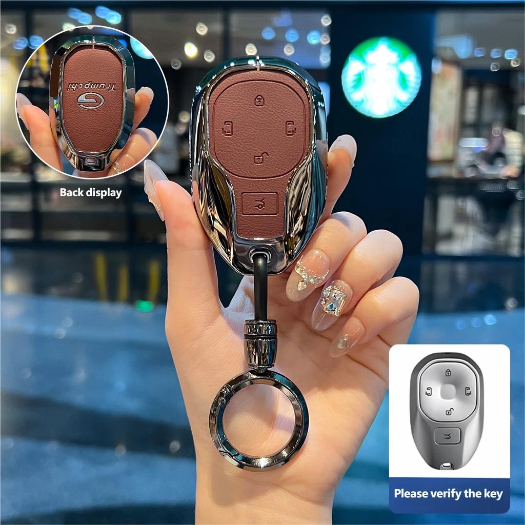 New Fit For Gac Trumpchi Empow J11 J12 J13 J15 J16 Gs8 Gs4 Gs3 M8 Auto Styling Auto Zinc Alloy Key Fob Cover Case Mount Chain