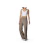 Under Armour Meridian Solid Logo Slit Design Breathable High Waist Casual Pants Women Pants Gray Brown 1383620-200