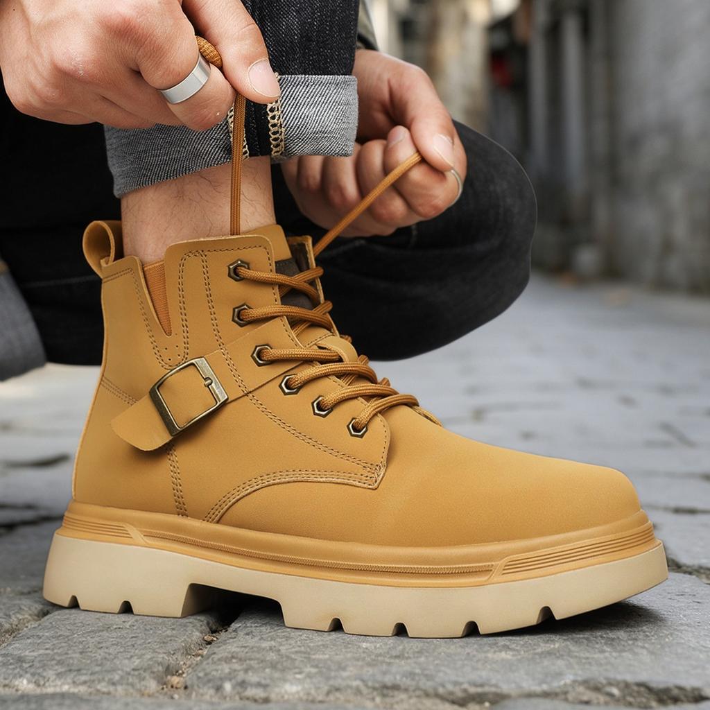 Unisex Martin Boots High Top Shoes Winter Walking and Commuting Casual Outdoor Travel Seasonal Everyday Footwear Sizes 39-44