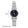 Fashion Round Watches Adjustable Strap Mesh Belt Wristwatches Luxury Quartz Watch Gifts