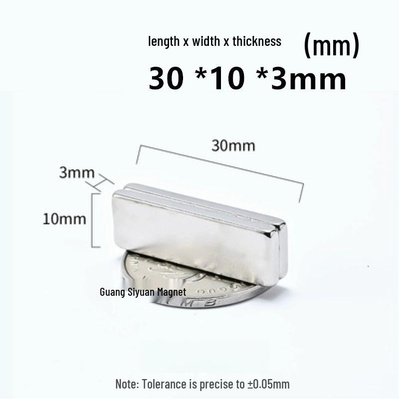 N52 Super Strong Neodymium Iron Boron Magnet, Rectangular 25x30x100mm, Permanent Magnetic Steel Sheet.