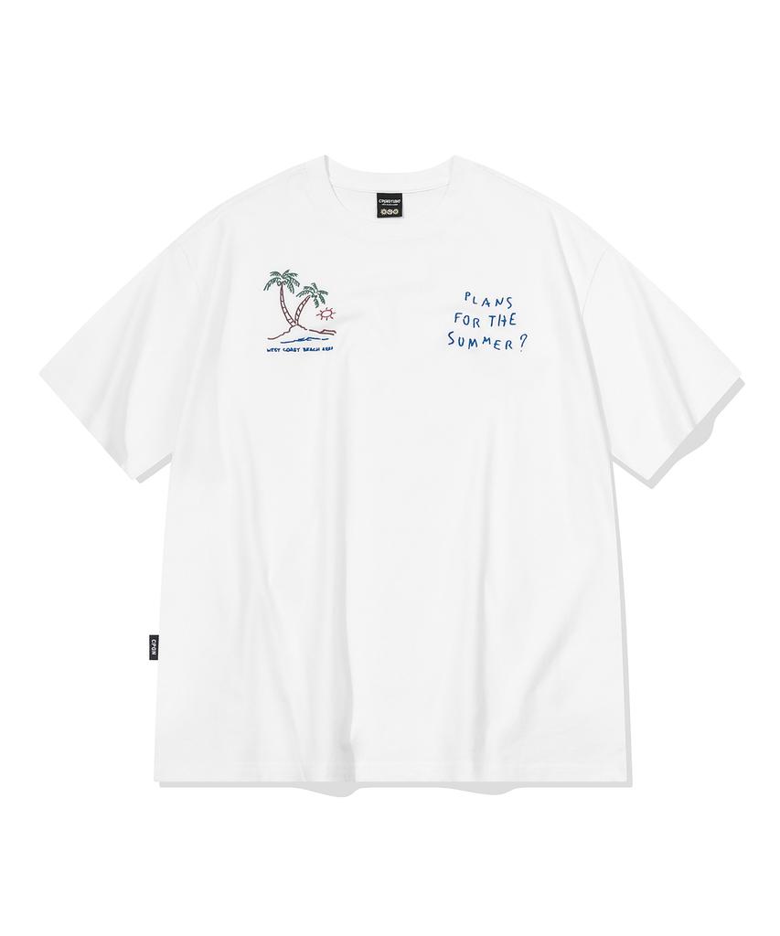 CPGN STUDIO Summer Plan White Short Sleeve T-Shirt