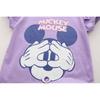 Purple Crew-Neck Baby's Casual Cartoon Half-Sleeve Clothing