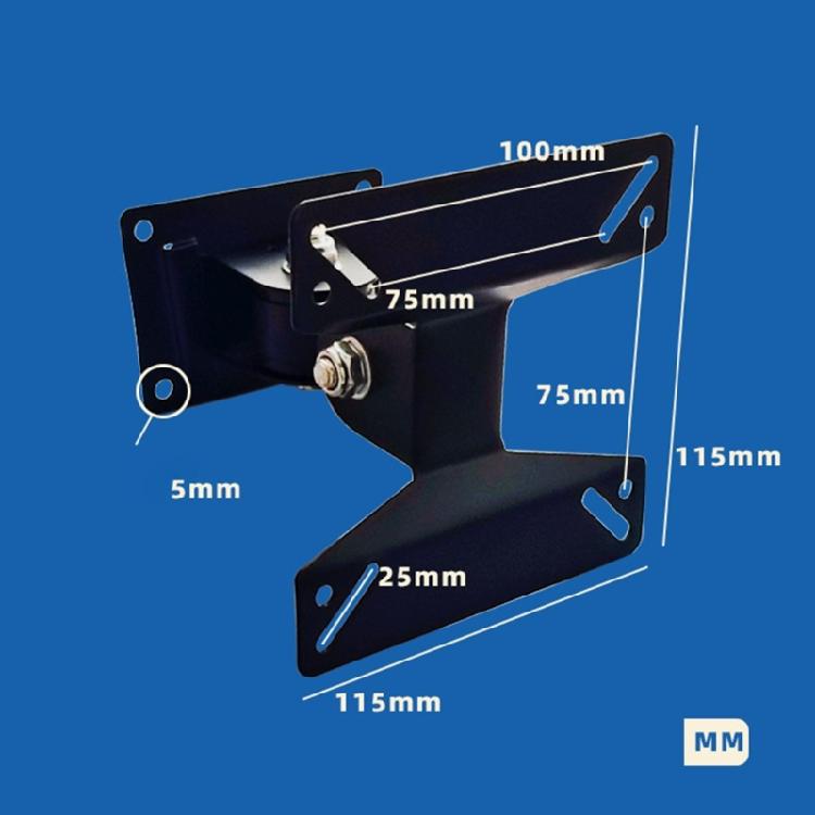 Compactly Space Saving Wall Mount Bracket for 14-24Inch LED TVs and Monitors Ideal for Small Areas Angle Adjustment