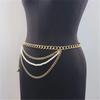 European and American Jewelry Waist Chain for Women Fashion Simple Multi-layer Pearl Chains with Skirt Decoration