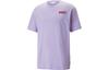 PUMA X 8enjamin T Shirts Unisex Lavender Crew Neck Moderate Straight Fit 620703-25