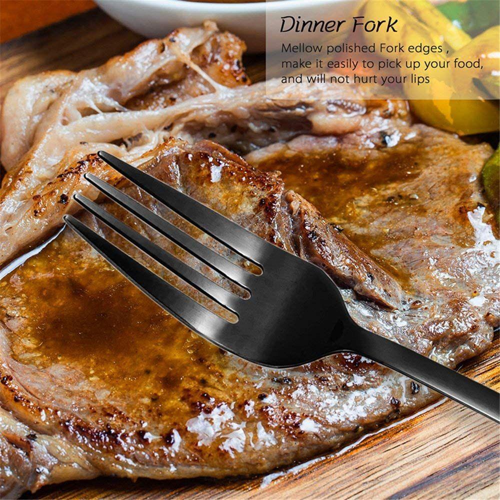 Restaurant Home Hotel Matte Set, Satin Finish Stainless Steel Flatware Set, Tableware Cutlery Set Utensils for Kitchens