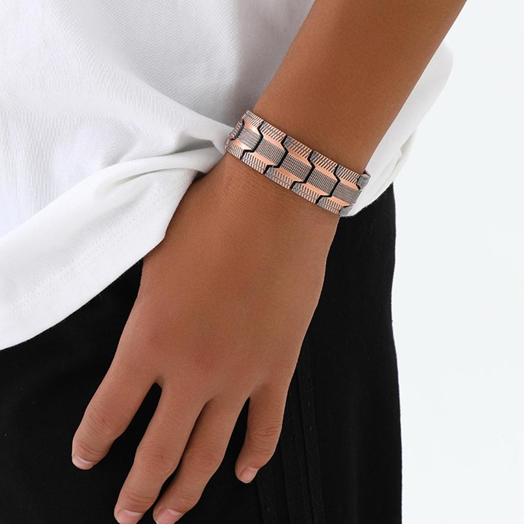 Vintage Reines Kupfer Magnetisches Schmerzlinderungsarmband Für Männer Therapie Armband Schmuck Herren Kupferarmbänder Energie Gesundheitsvorteile