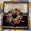 Style Vintage Exquis Haut de Gamme Femmes Hommes Guirlande Fleur Cristal Broches Badges Luxe Strass Scintillant Broche Florale Corsages