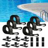 Kit di fissaggio per avvolgitore coperture solari 6 Pezzi Cinghie per coperture solari 6 Velcro 6 Clip Cinghie per coperture solari per piscine interrate