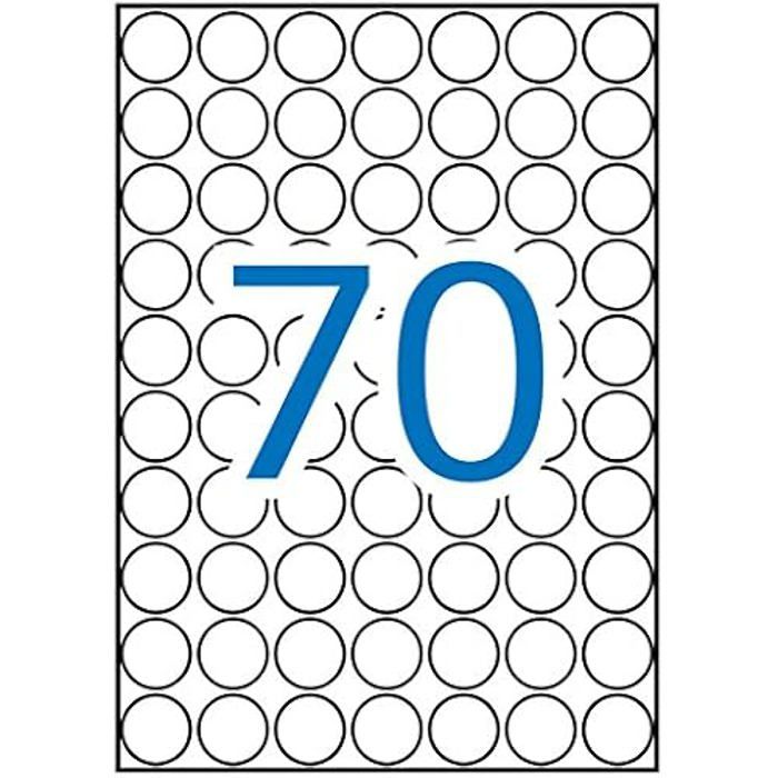 Étiquettes autocollantes a5 - apli - 19 x 19 mm - couleur blanche - compactes